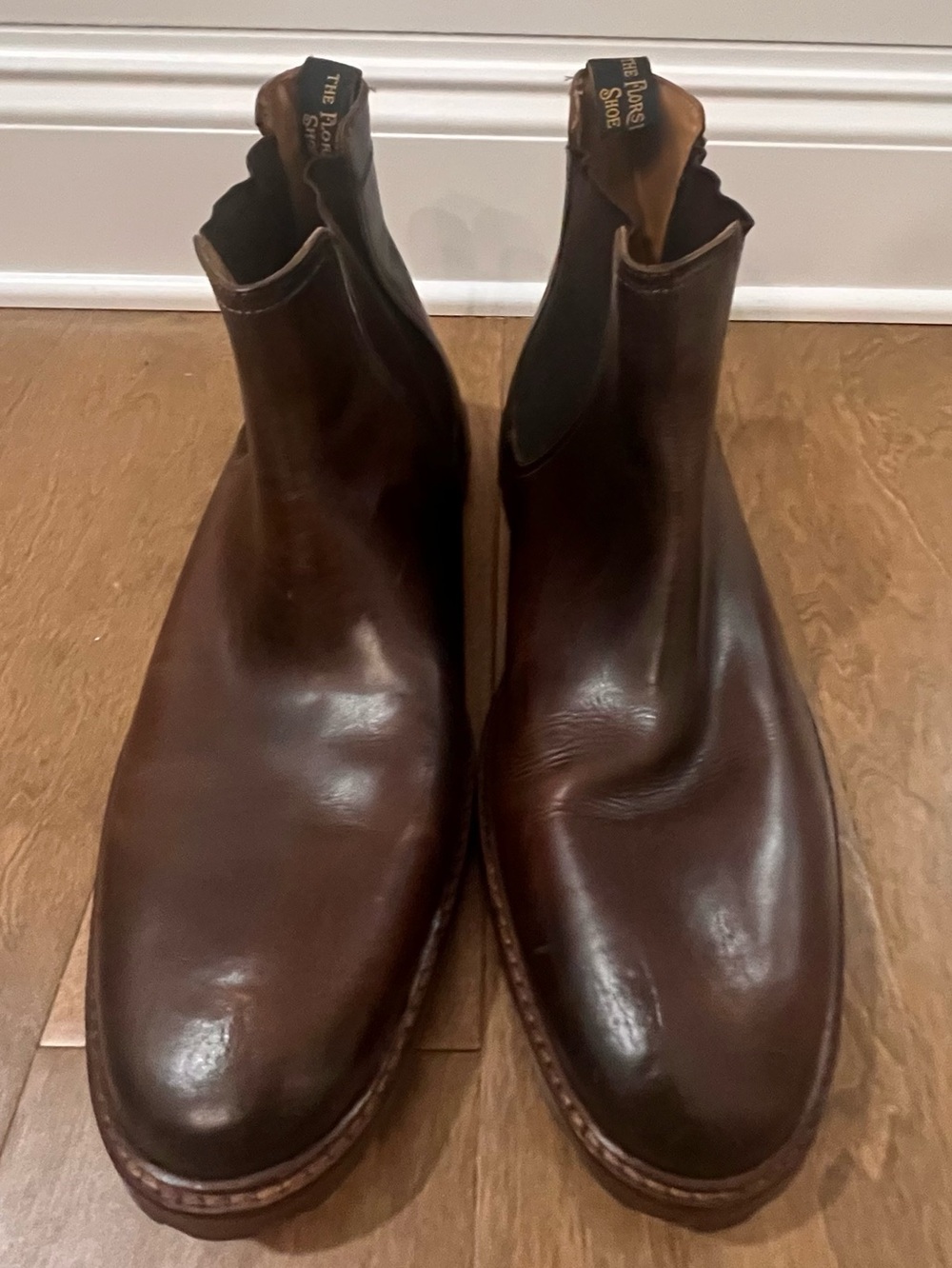 Florsheim Men’s Plain Toe Chelsea Dress Boot in Brown Leather Size 12 EEE